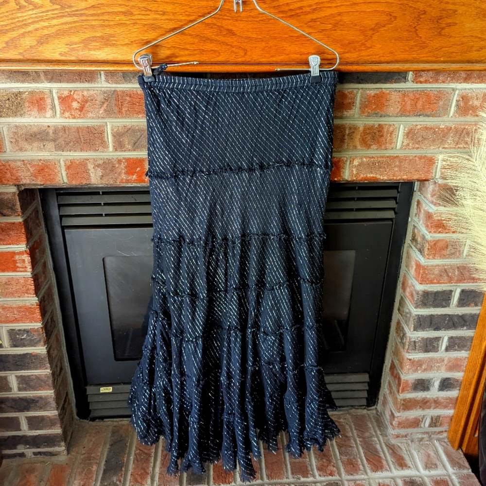 Komotion NY Brand Black Sparkly Skirt women's small
